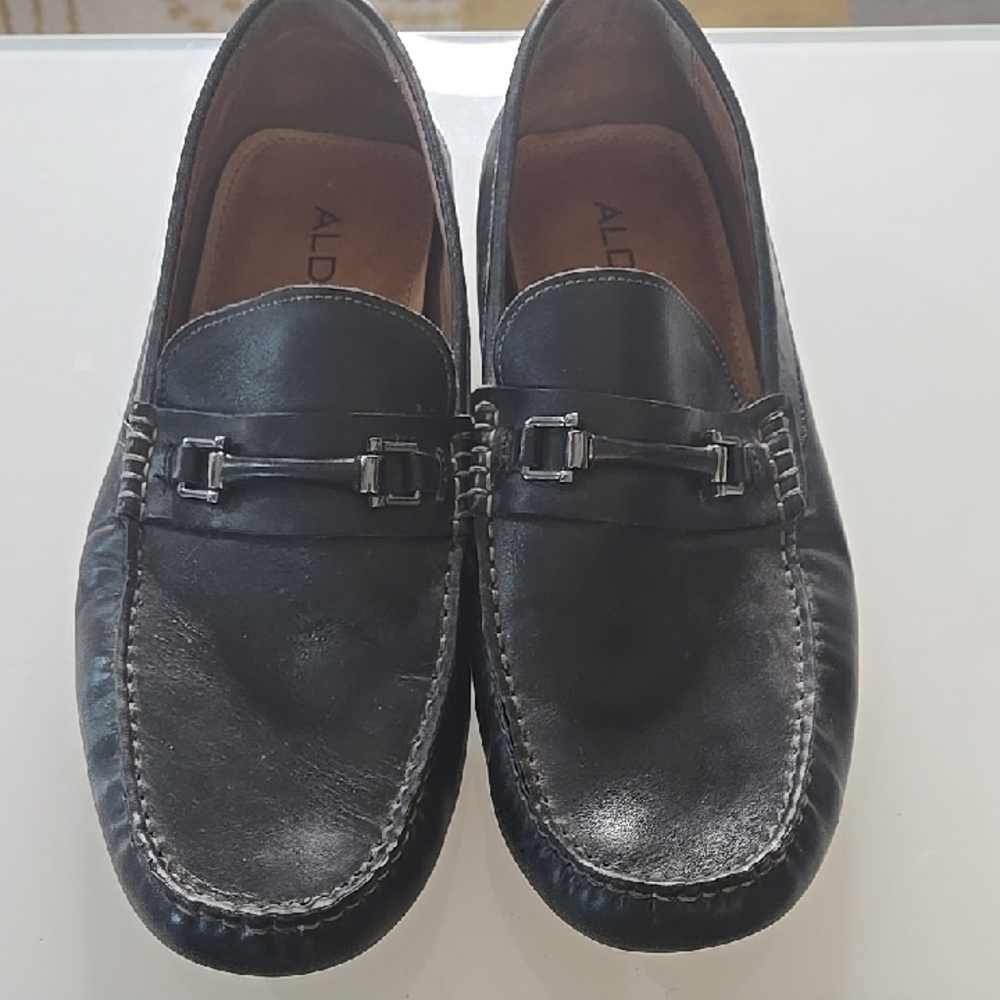 Aldo Men's Black Leather Bit Loafers